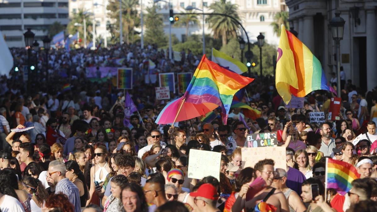 La manifestación del Orgullo LGTBI, en una imagen de archivo