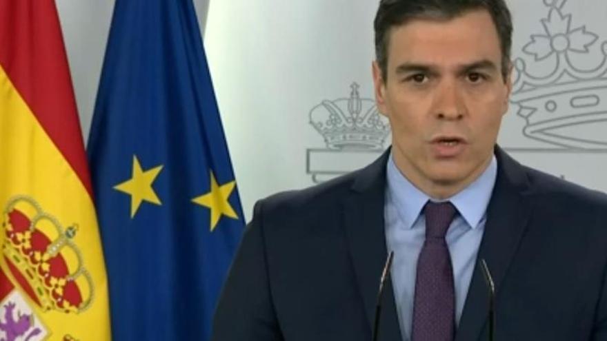 Pedro Sánchez, en la seva compareixença d&#039;ahir