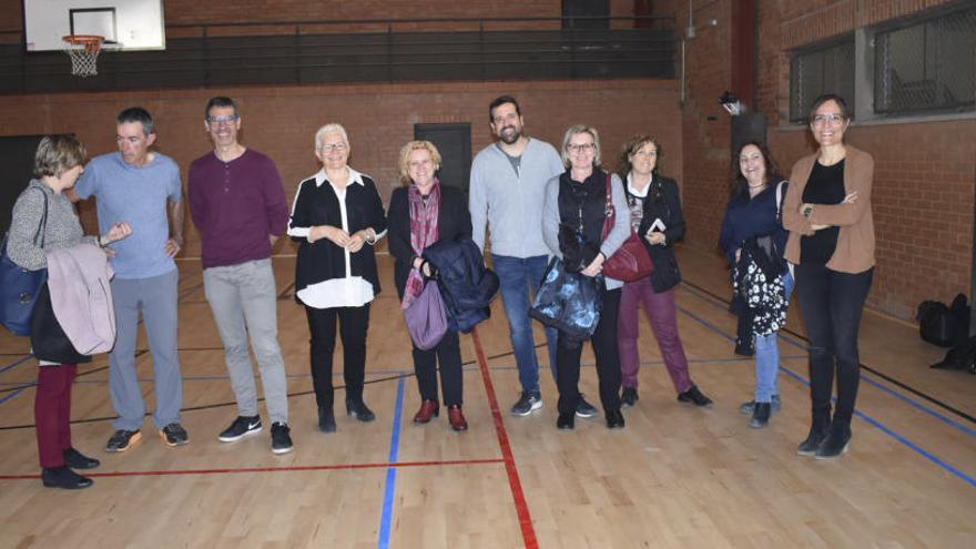 Imatge de l&#039;acte de presentació de la nova pista coberta a l&#039;institut Lacetània