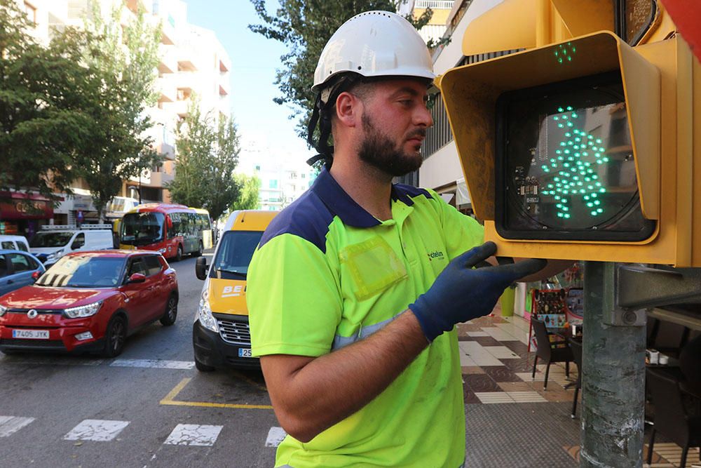 Nuevos semáforos paritarios de Ibiza.