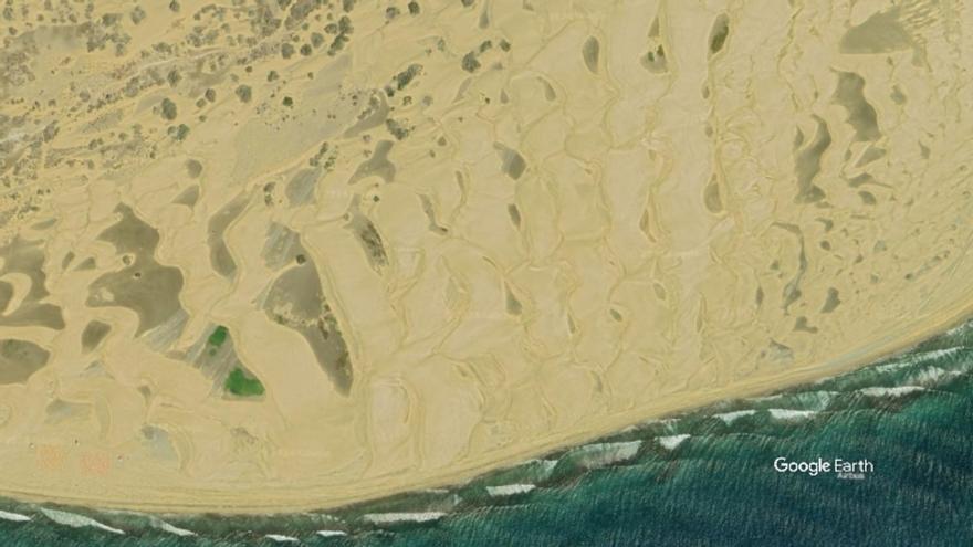 Vuelo de Google Earth sobre las Dunas de Maspalomas