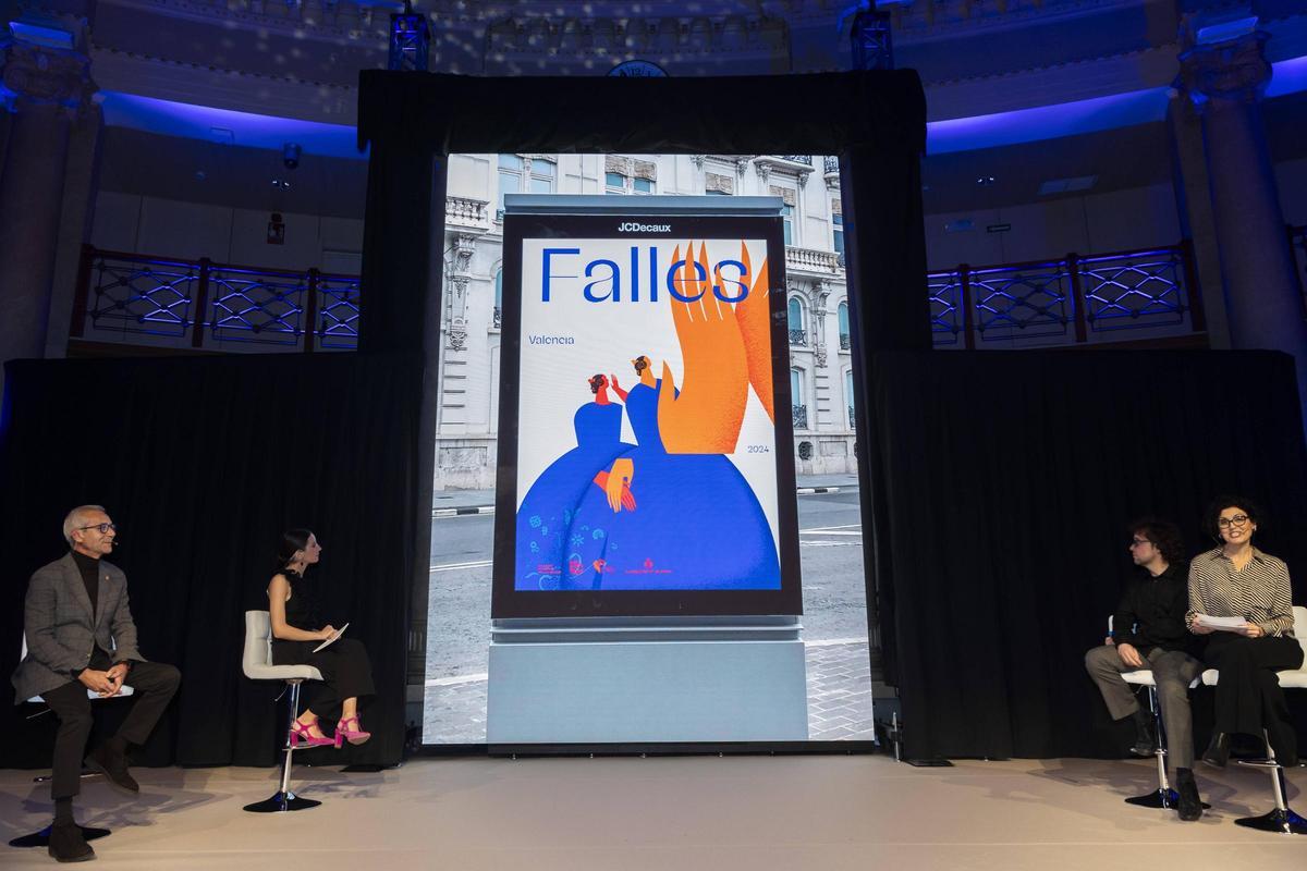 Presentación del cartel de Fallas de 2024, celebrada en el edificio de Correos.