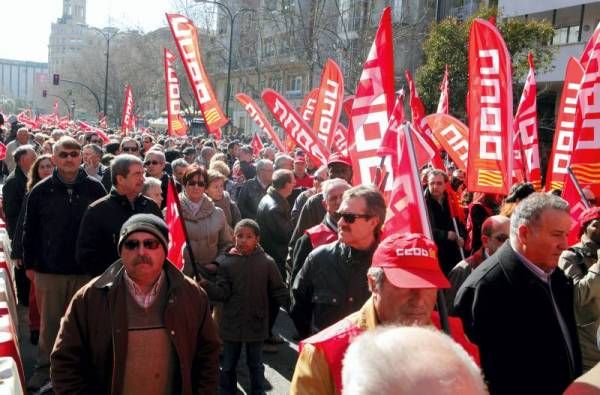 Las imágenes de la manifestación en Zaragoza