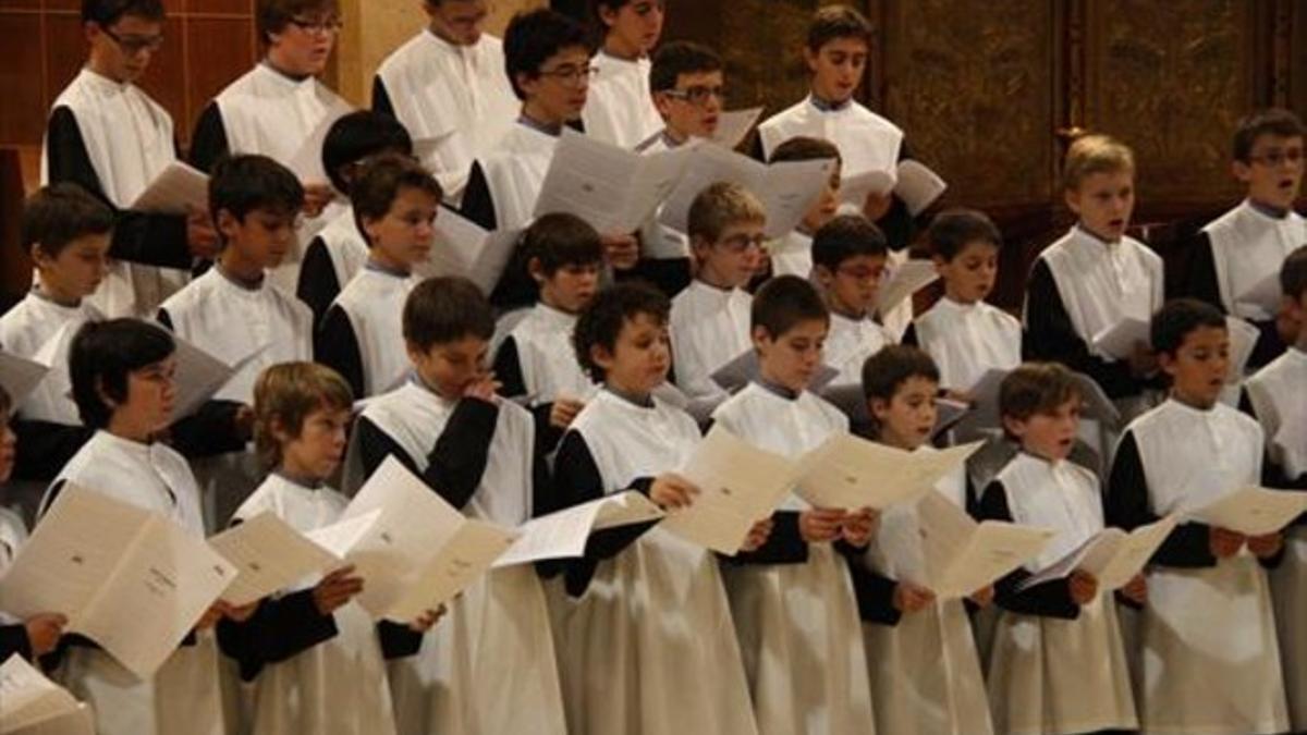 La Escolania de Montserrat, en un concierto del 2014.