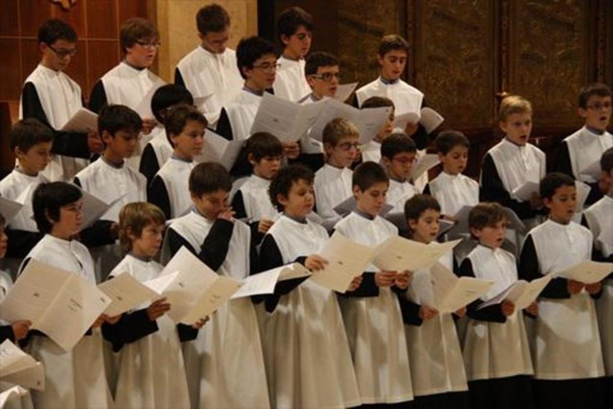 L’Escolania de Montserrat, en un concert del 2014.