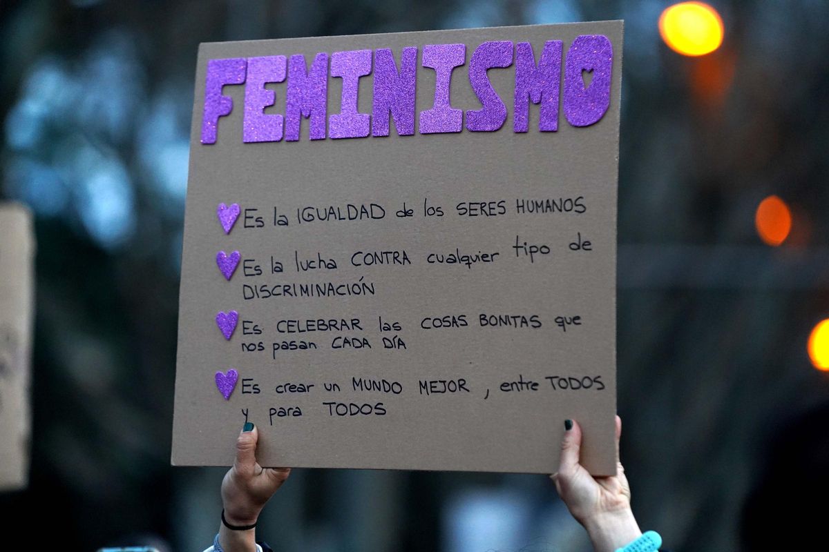 Imágenes de la manifestación feminista en Madrid