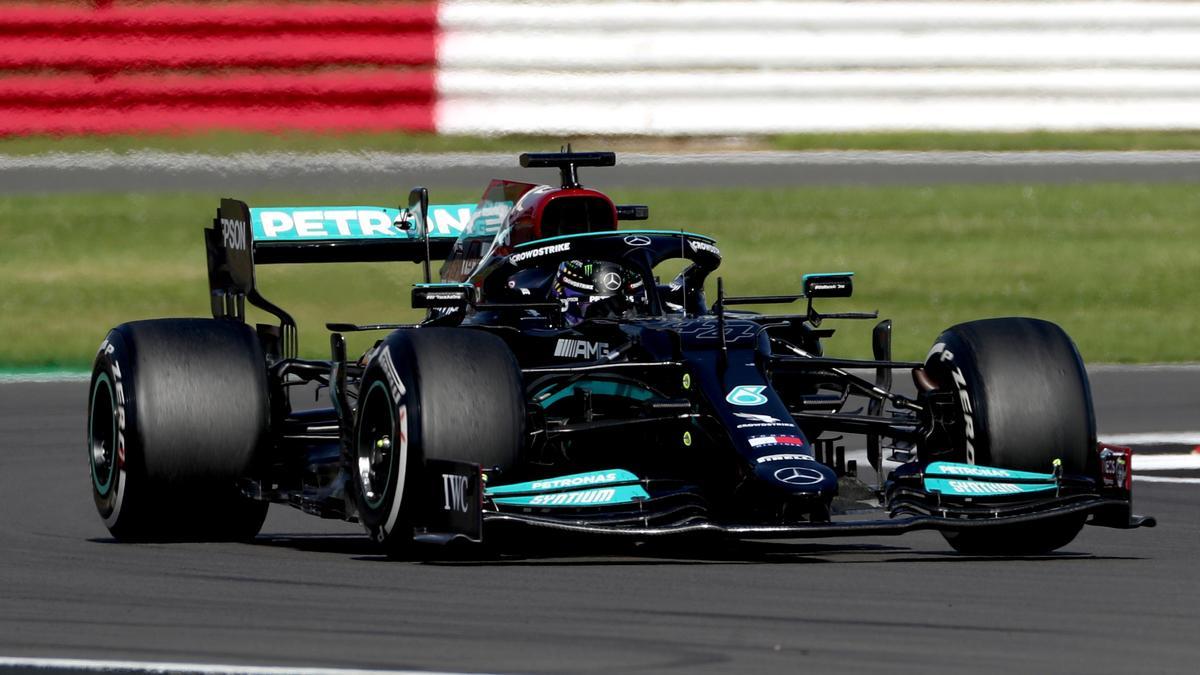 Lewis Hamilton en Silverstone.