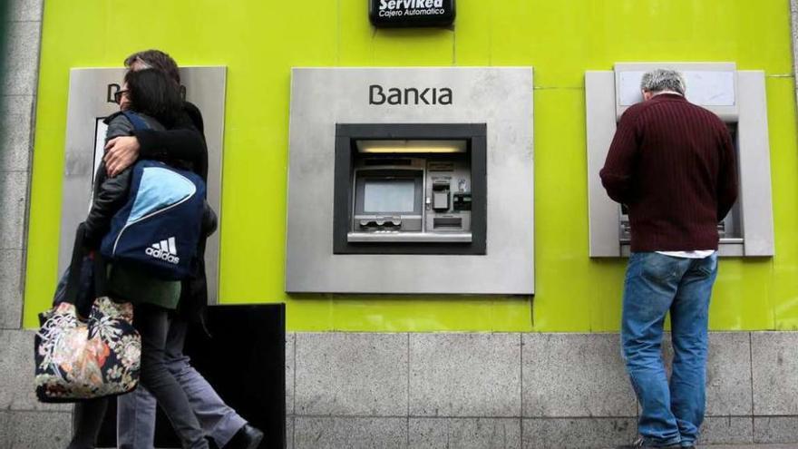 Exterior de un cajero de Bankia.