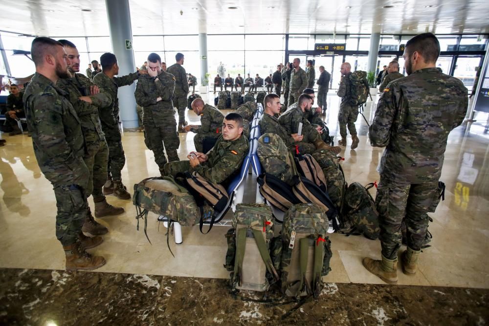 Salida de militares asturianos para Polonia