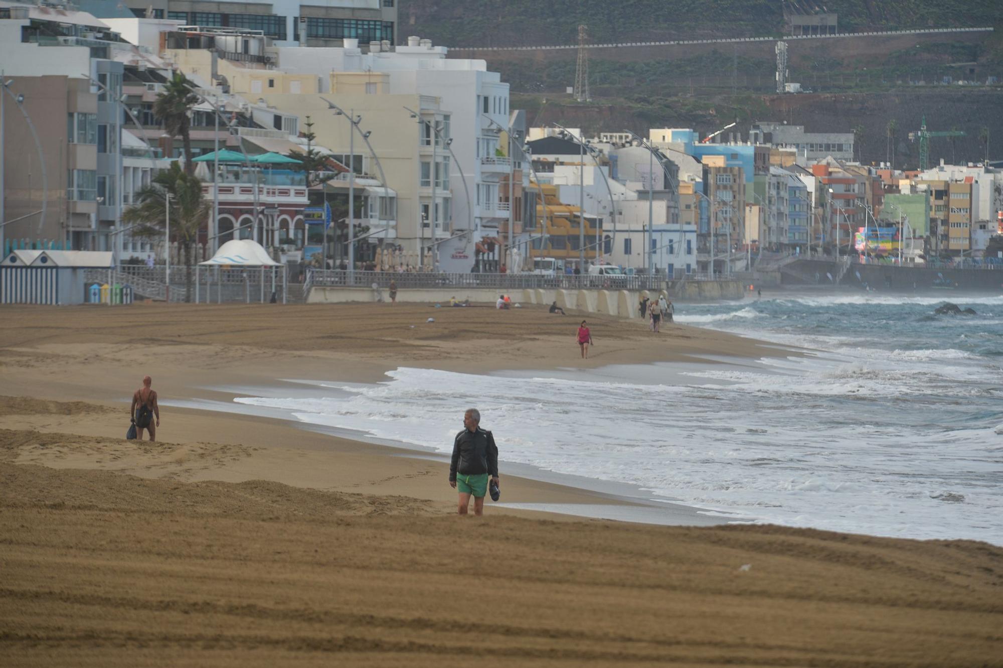 Tiempo en la playa de Las Canteras (2/12/2022)