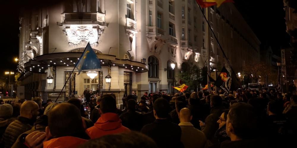 Agentes de Alicante en la protesta en Madrid.