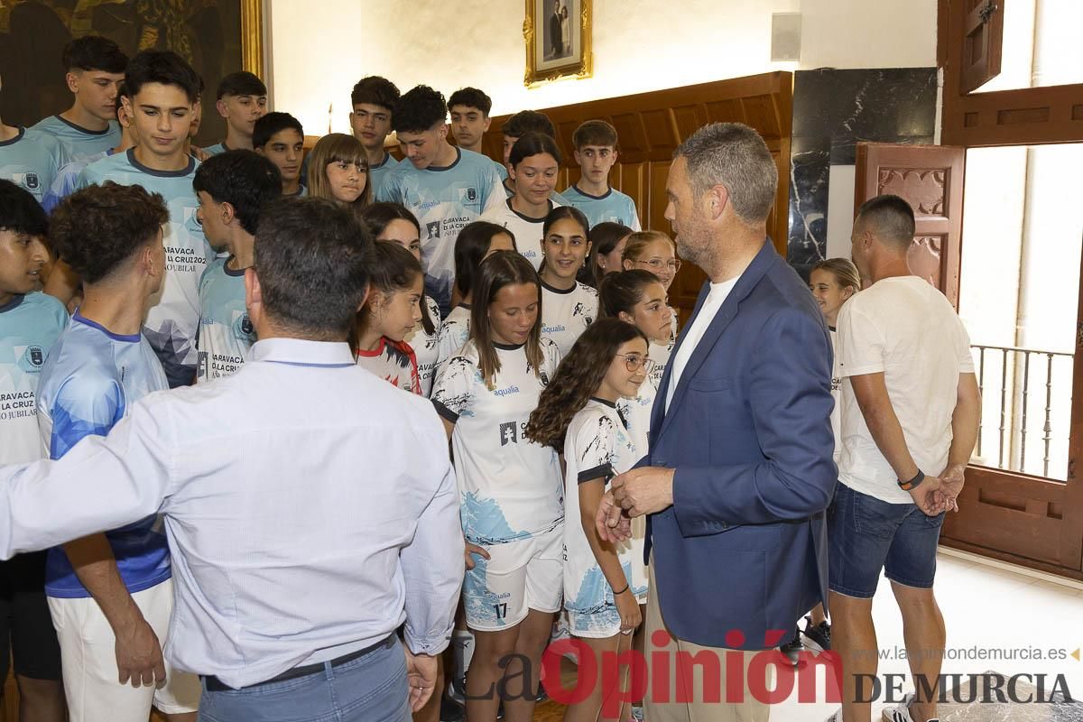 Recepción de los equipos de fútbol de las Escuelas Municipales de Caravaca que han conseguido ascenso