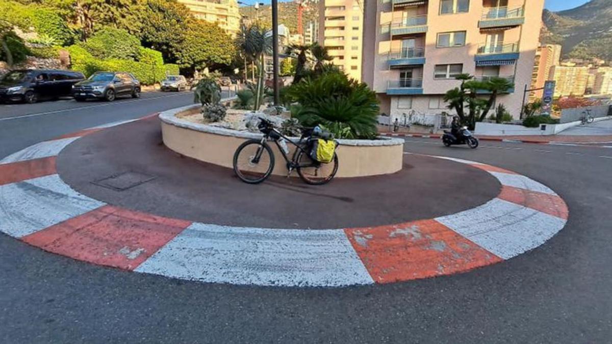 La bici de “Pichi”, en el circuito de Montecarlo.