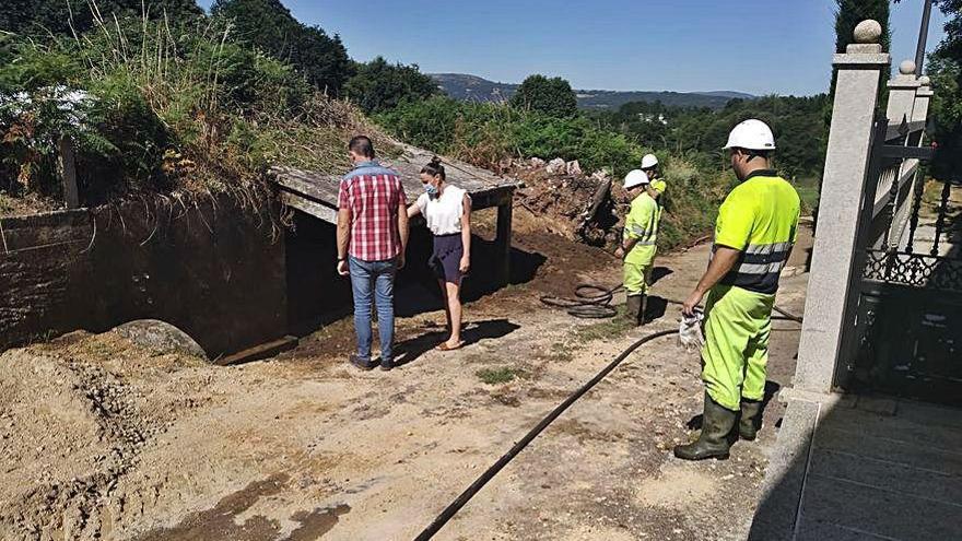 Cuñarro y Blanco inspeccionaron los trabajos.