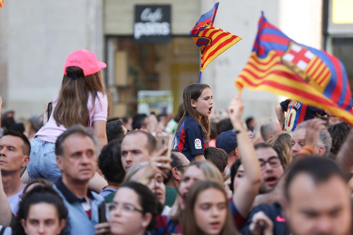 Las imágenes de la celebración de la segunda Champions del Barça en Barcelona