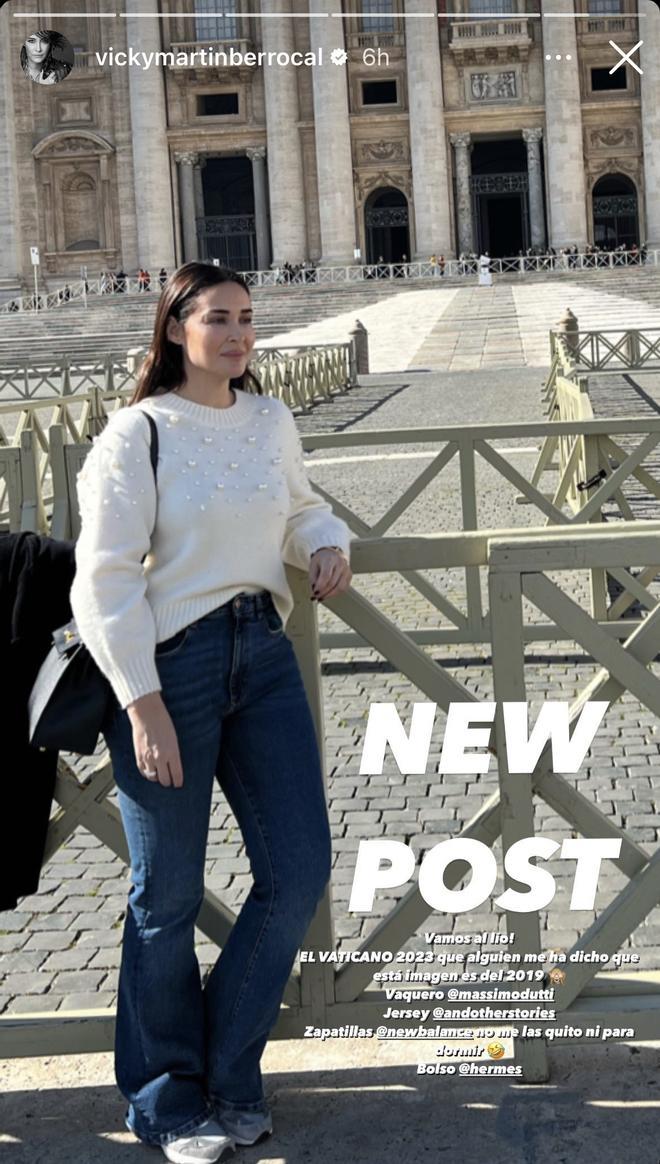 Vicky Martín Berrocal y look con vaqueros en Roma