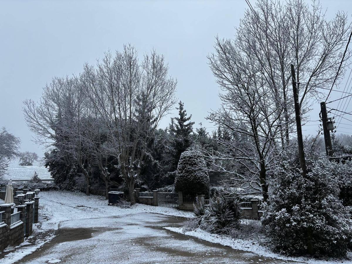 La nevada d'aquest dilluns a Moià