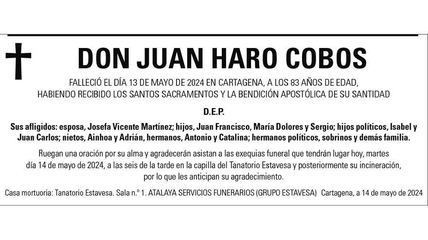 D. Juan Haro Cobos