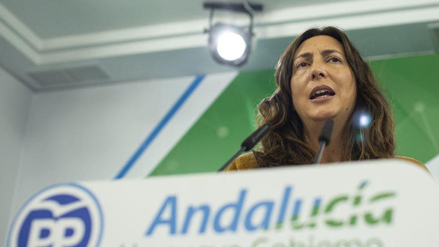 Dolores López, en rueda de prensa.