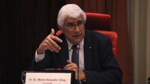 El conseller de Salut, Manel Balcells, durantre una comparecencia en la Comisión de Salud del Parlament.