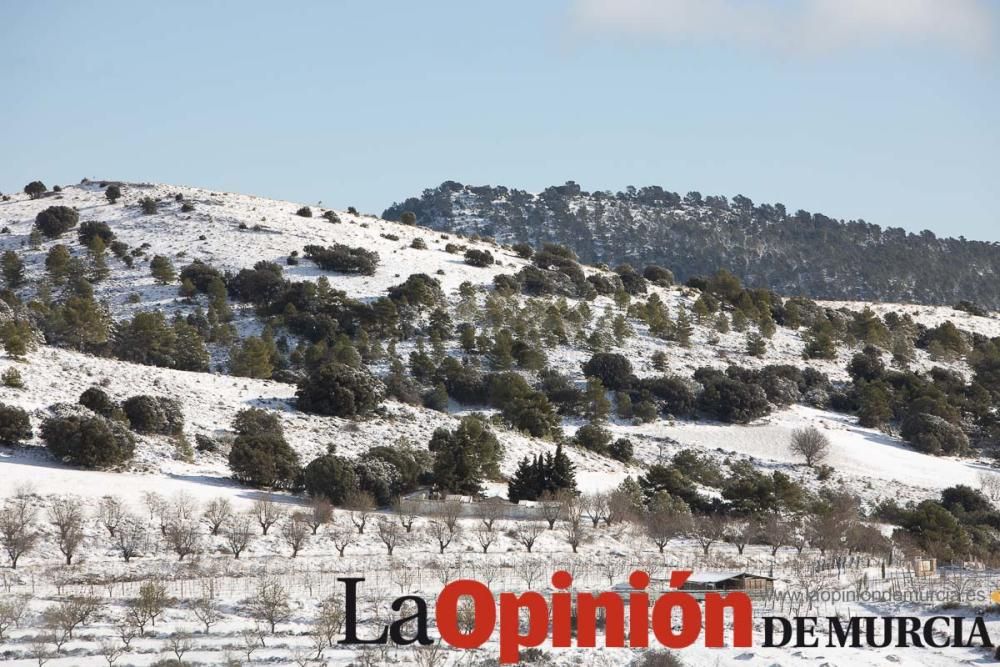 La nieve llega a las pedanías de la comarca del No