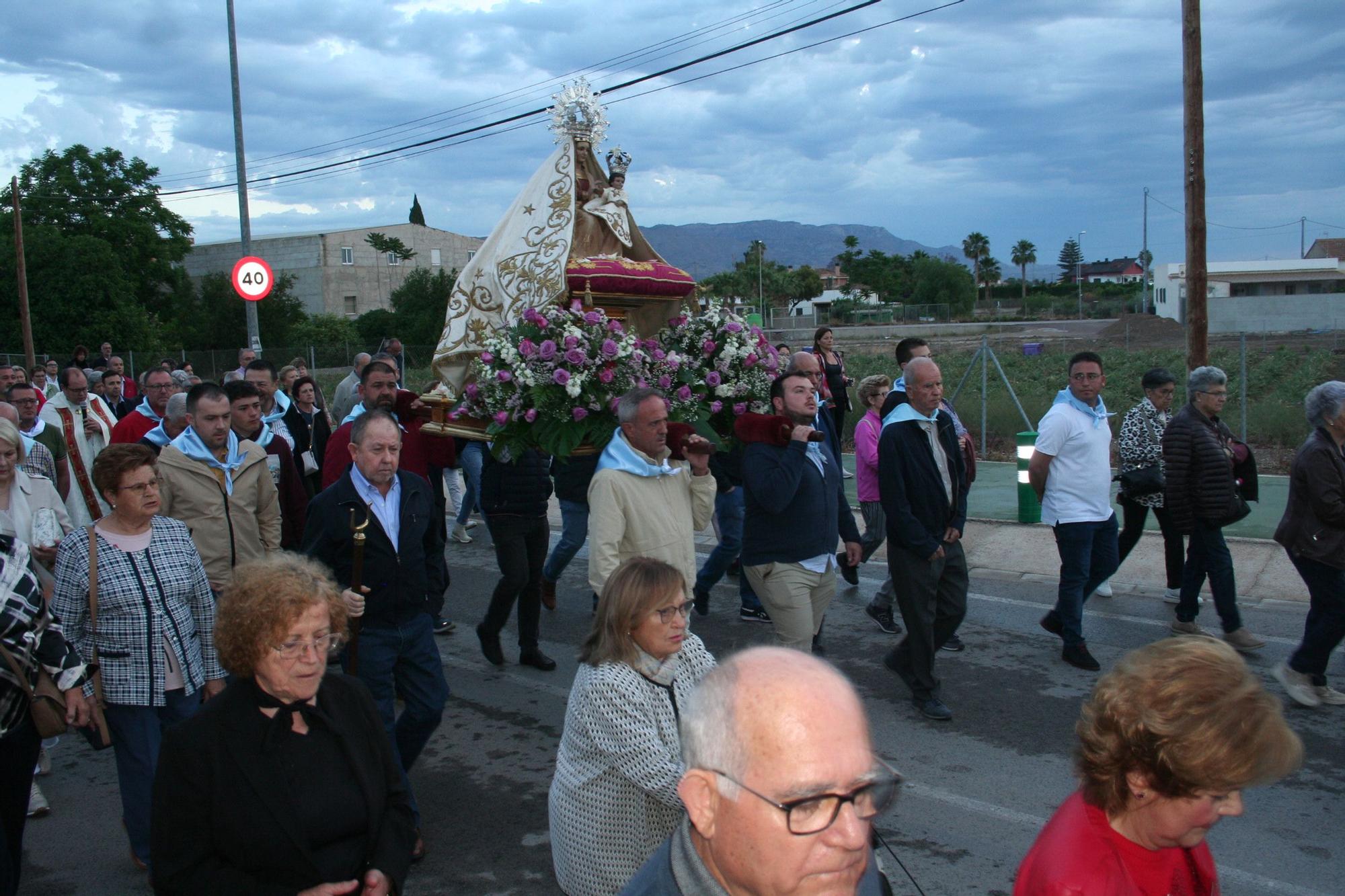 La Patrona de Lorca sale en procesión por el convento