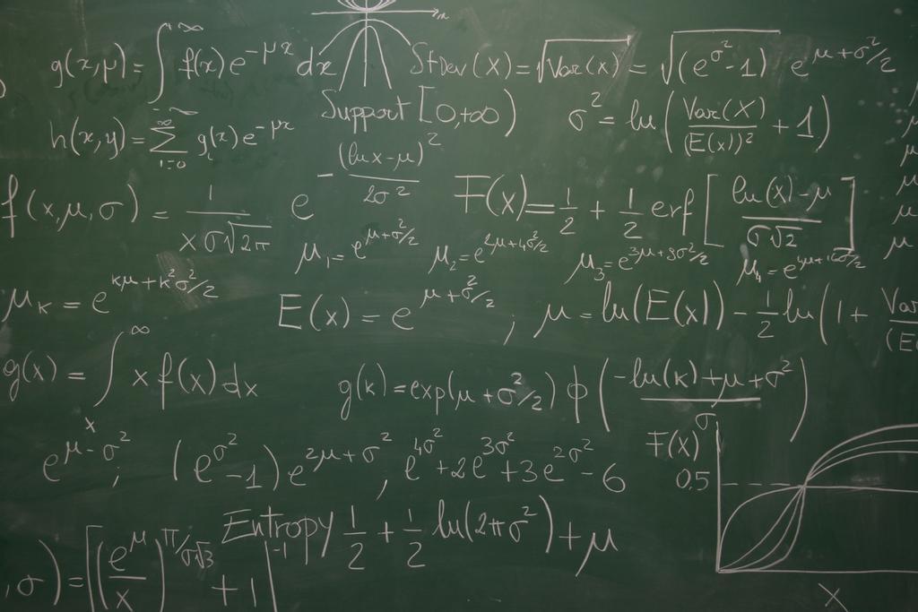 Pizarra de ecuaciones de la teoría de la relatividad