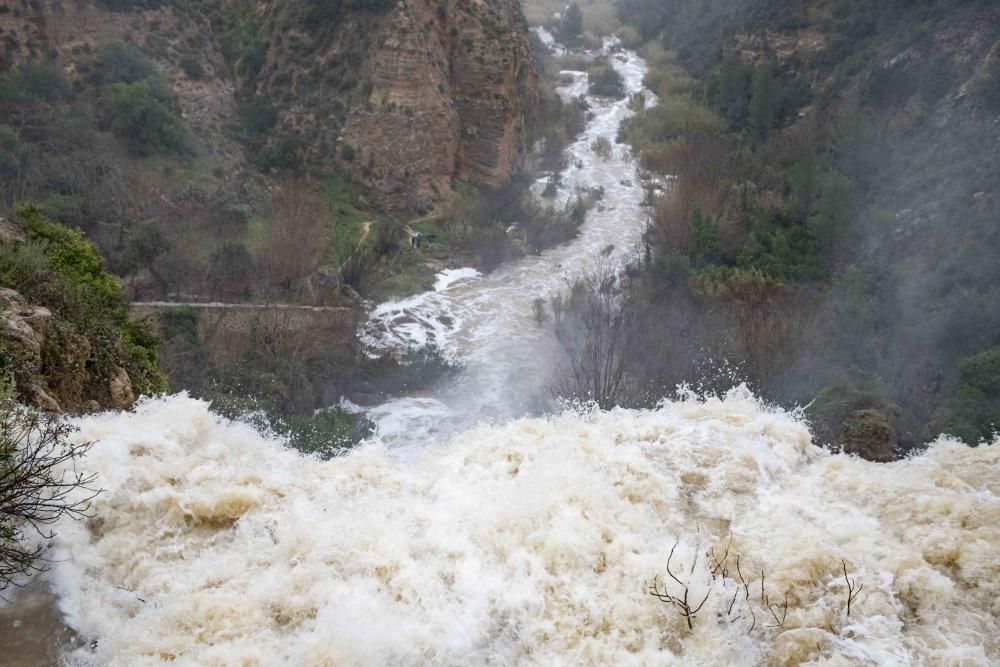 Segundo día del  Temporal Gloria en la Vall d'Albaida, la Costera y la Canal de Navarrés