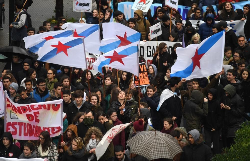 Estudiantes de A Coruña protestan contra la Lomce