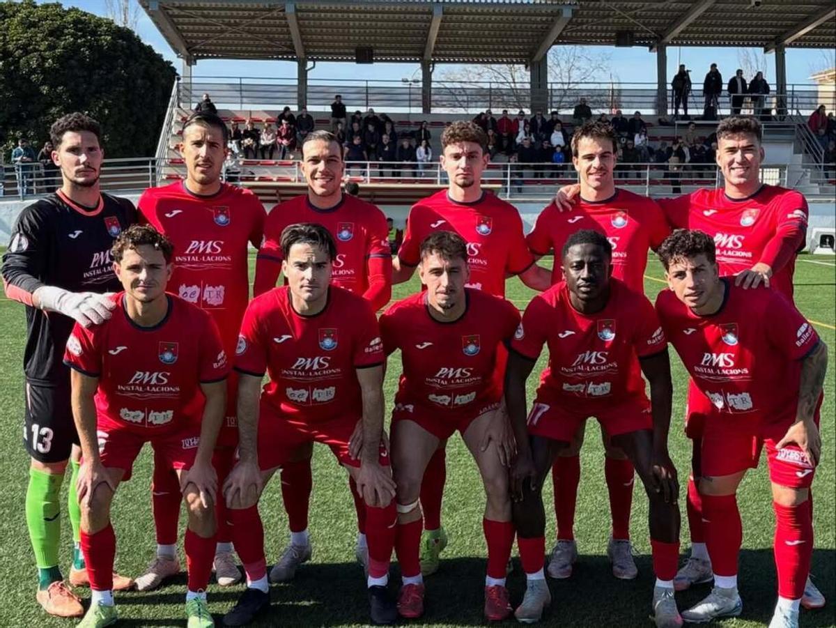 Formación inicial del Porreres ante el Girona B