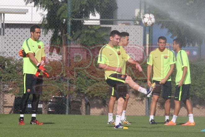 El Barça prepara el partido ante el Ajax