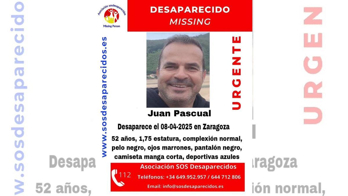 Juan Millán ha desaparecido en Zaragoza