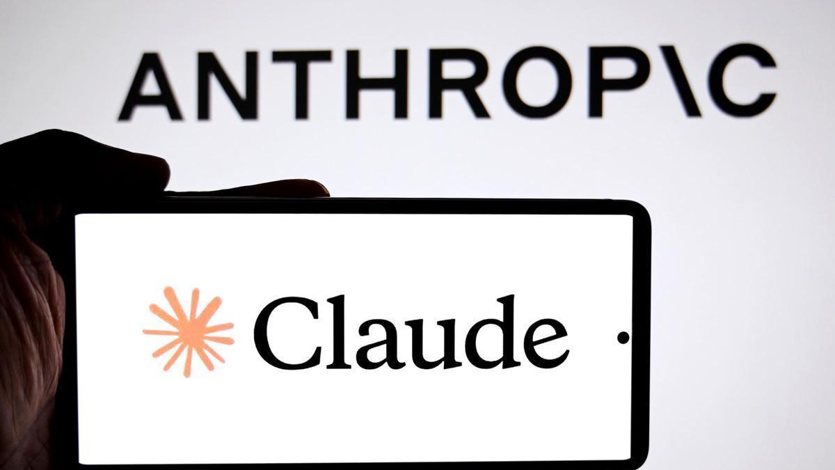 May 6, 2026, India: In this photo illustration, a Claude mythos logo is seen displayed on a smartphone with an Anthropic logo in the background.