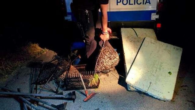 Un decomiso de marisco ilegal y útiles de pesca. // CRM