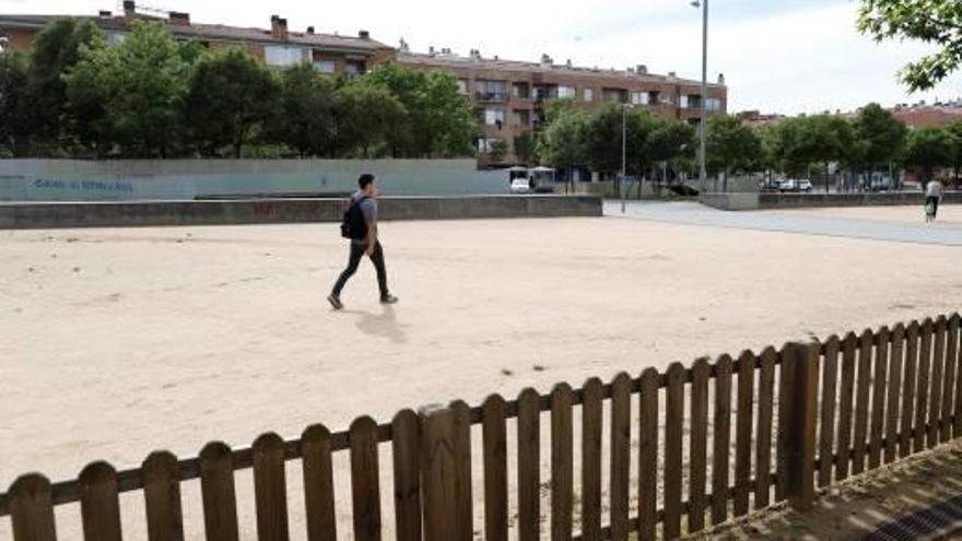 Aquesta és la zona on s&#039;ubicarà la nova coberta que farà l&#039;Ajuntament.