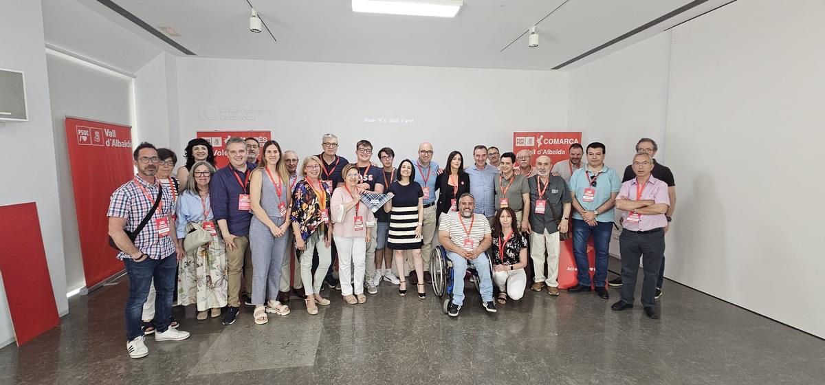 Participantes en el congreso comarcal de la Vall d'Albaida.