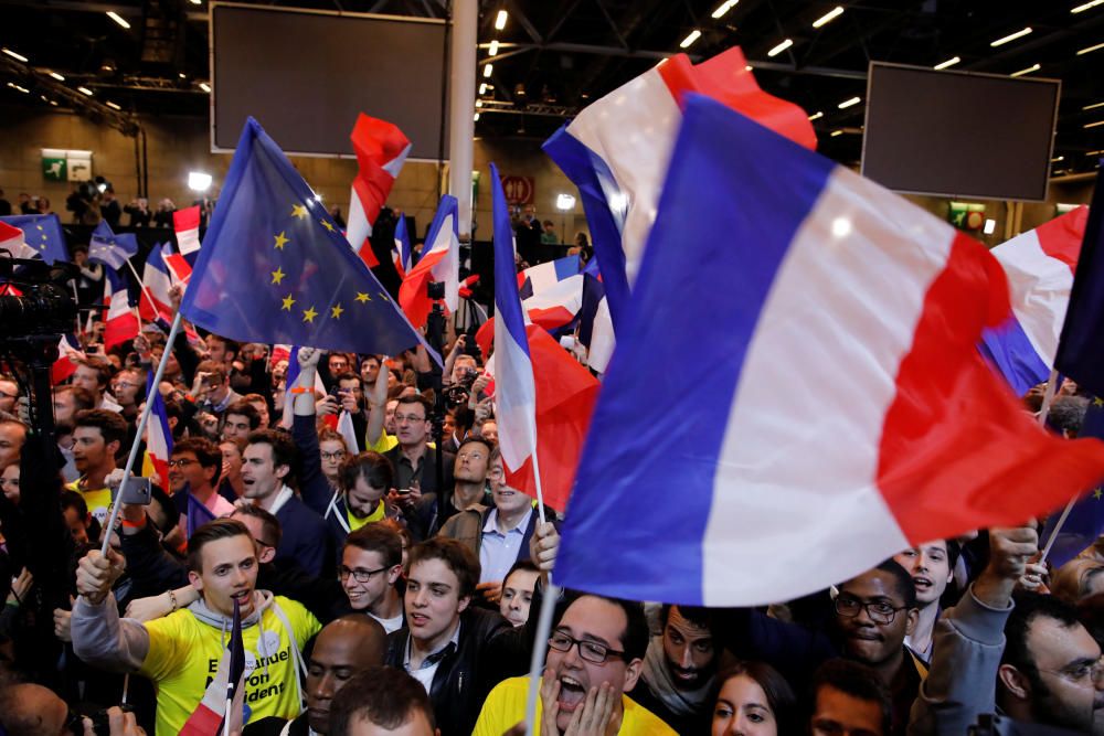 Macron celebra el resultado de las elecciones