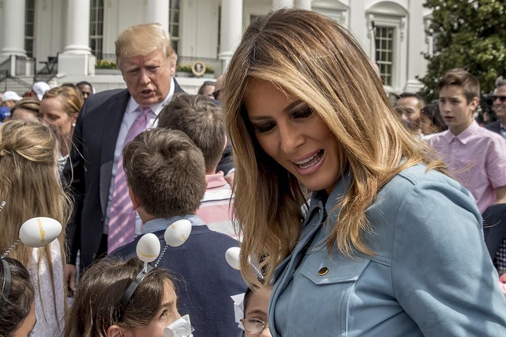 Melania Trump en la celebración de la Pascua