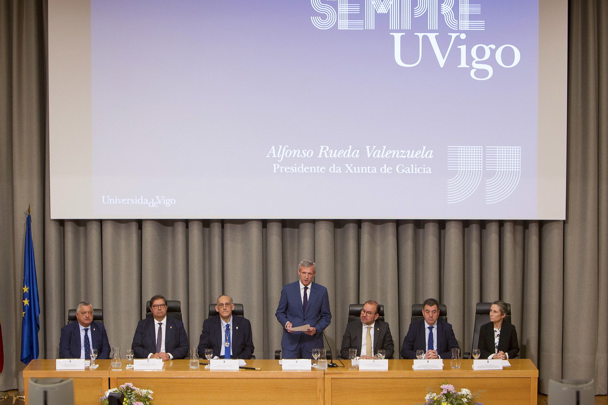 Toma de posesión del rector de la Universidad, Manuel Reigosa