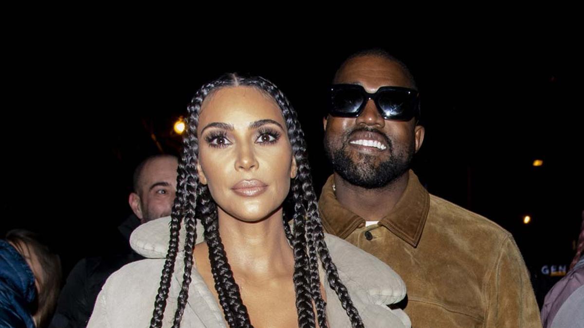 Kim Kardashian y North West  en el desfile de Yeezy en París