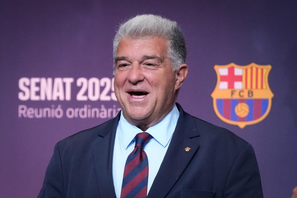 El presidente del FC Barcelona, Joan Laporta