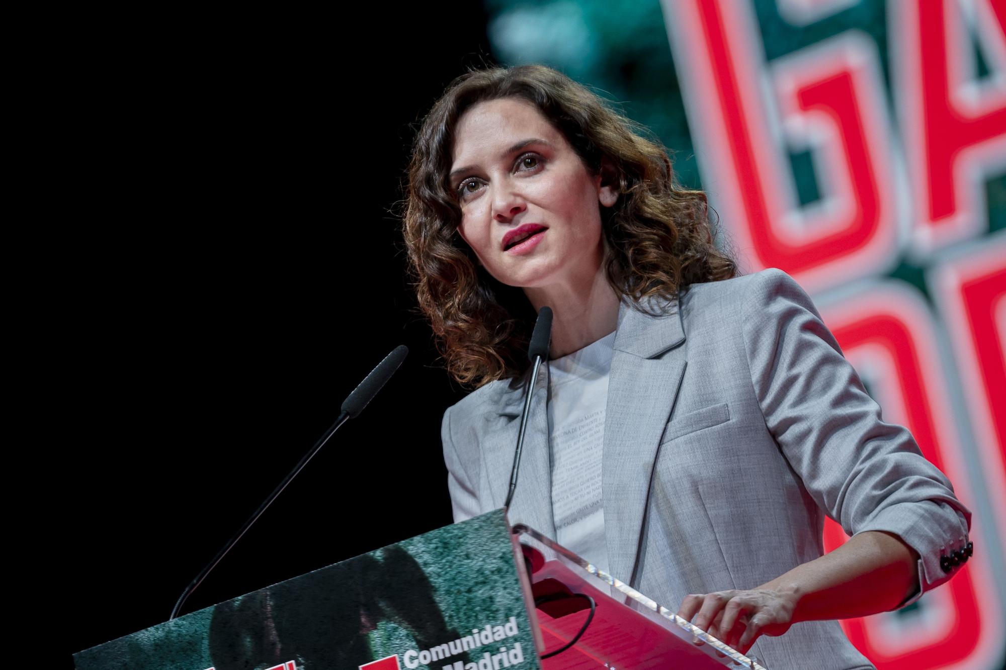 Isabel Díaz Ayuso, en el Wizink Center de Madrid.