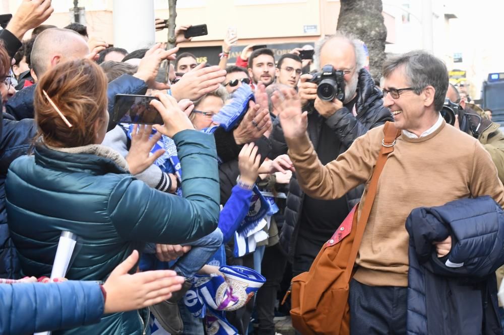 Llegada a Riazor antes del Dépor-Las Palmas