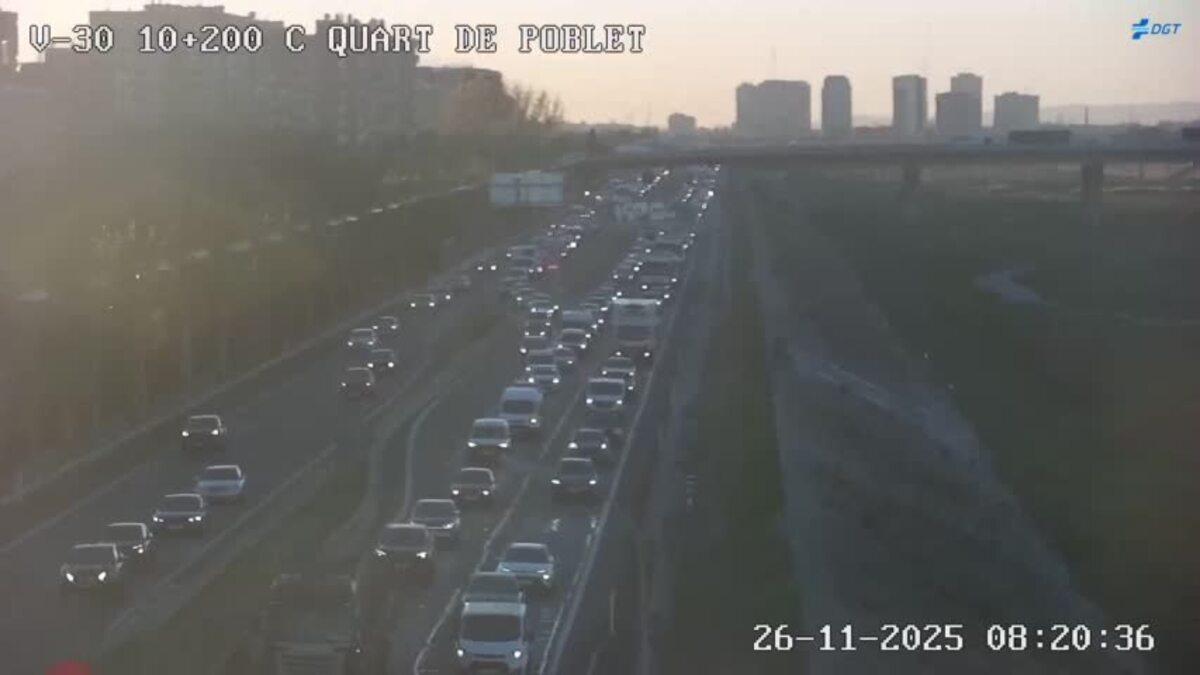 V-30 a la altura de Quart de Poblet