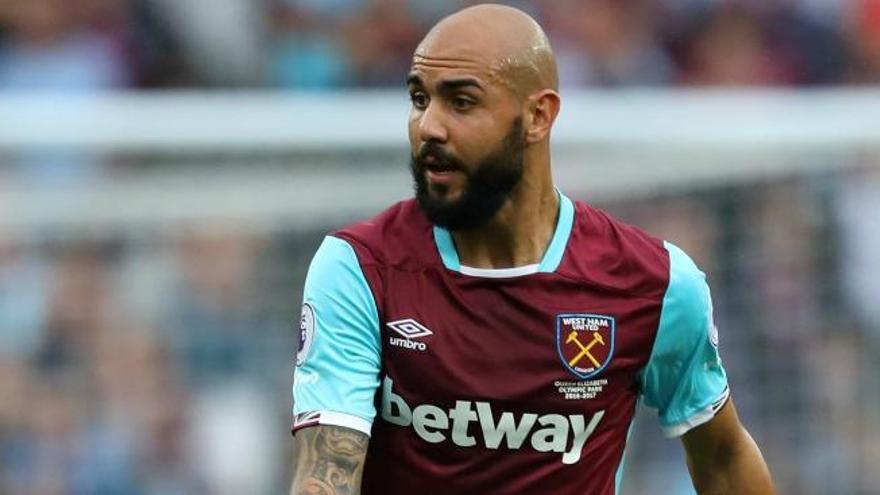 Simone Zaza, con la camiseta del West Ham.