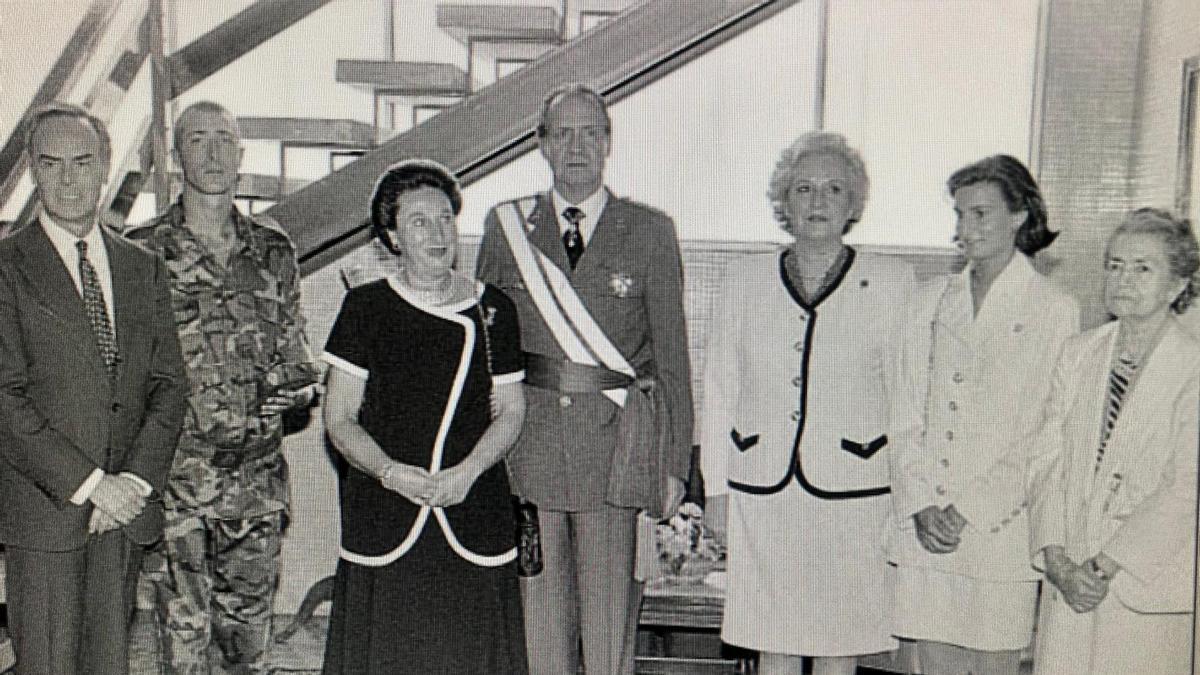 La familia real en el Cefot en 1996.