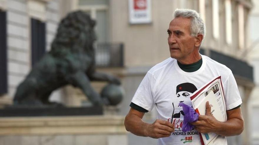 Cañamero, a su llegada el martes al Congreso.