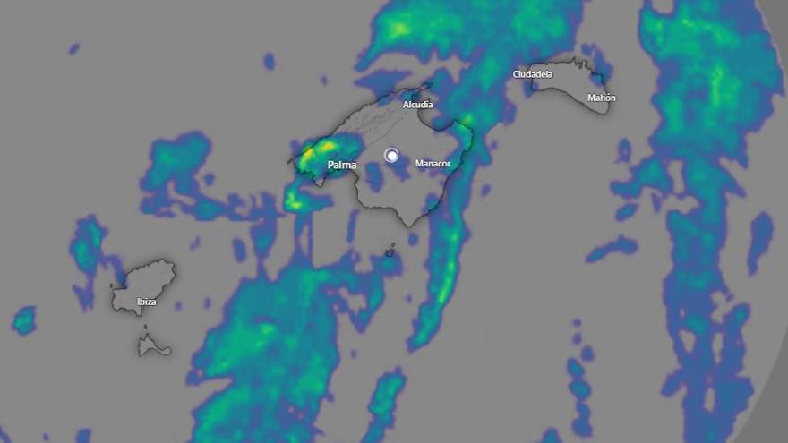 Radar de lluvias en Mallorca, en directo | Lunes con lluvias con barro y posibles tormentas