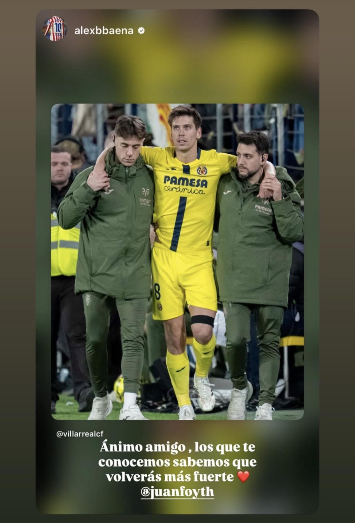 Álex Baena hizo esta publicación en Instagram en apoyo a Foyth.