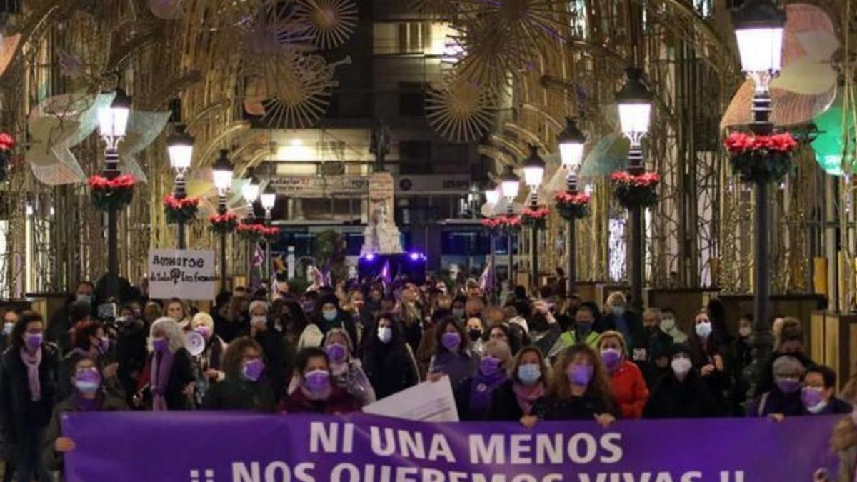 Manifestación del año pasado recorriendo la calle Larios.